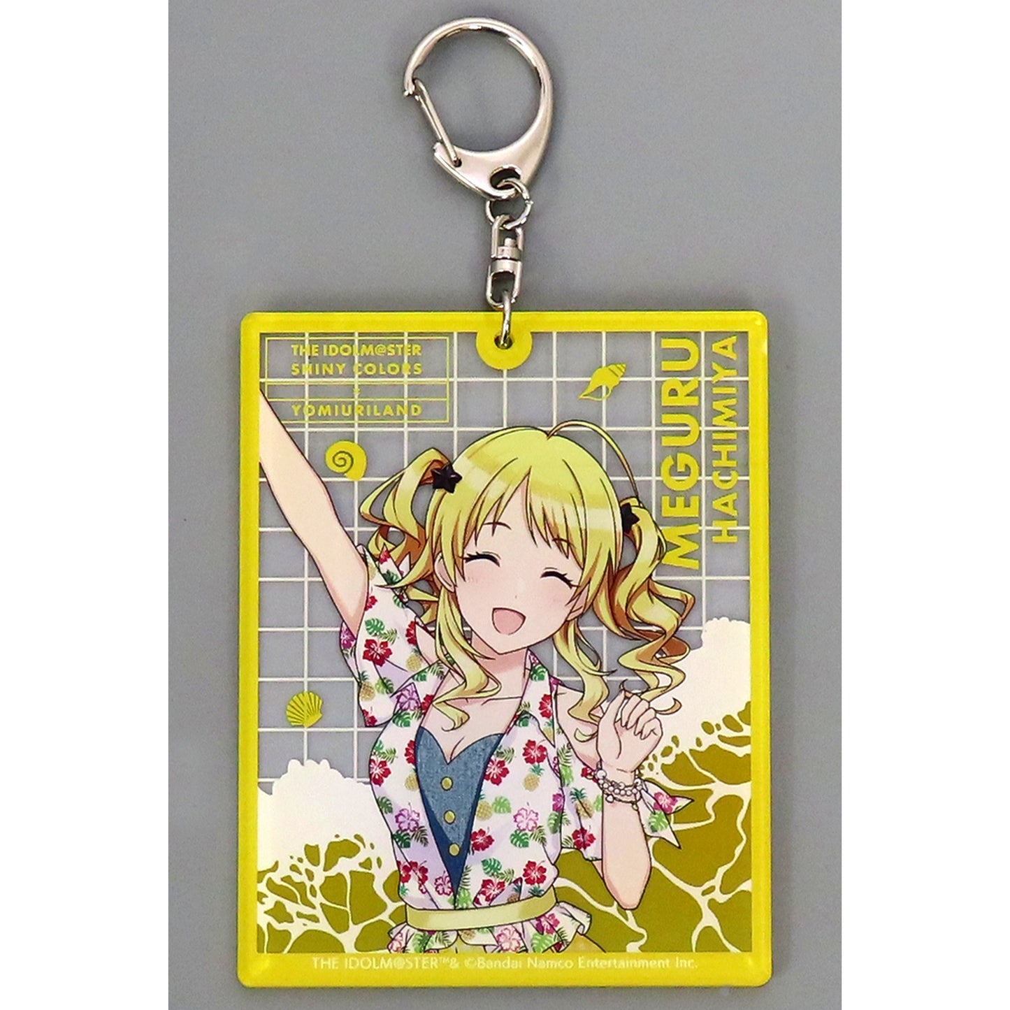 Meguru Hachimiya The Idolm@ster Shiny Colors Deka Keychain Tropical Style Yomiuri Land [USED]