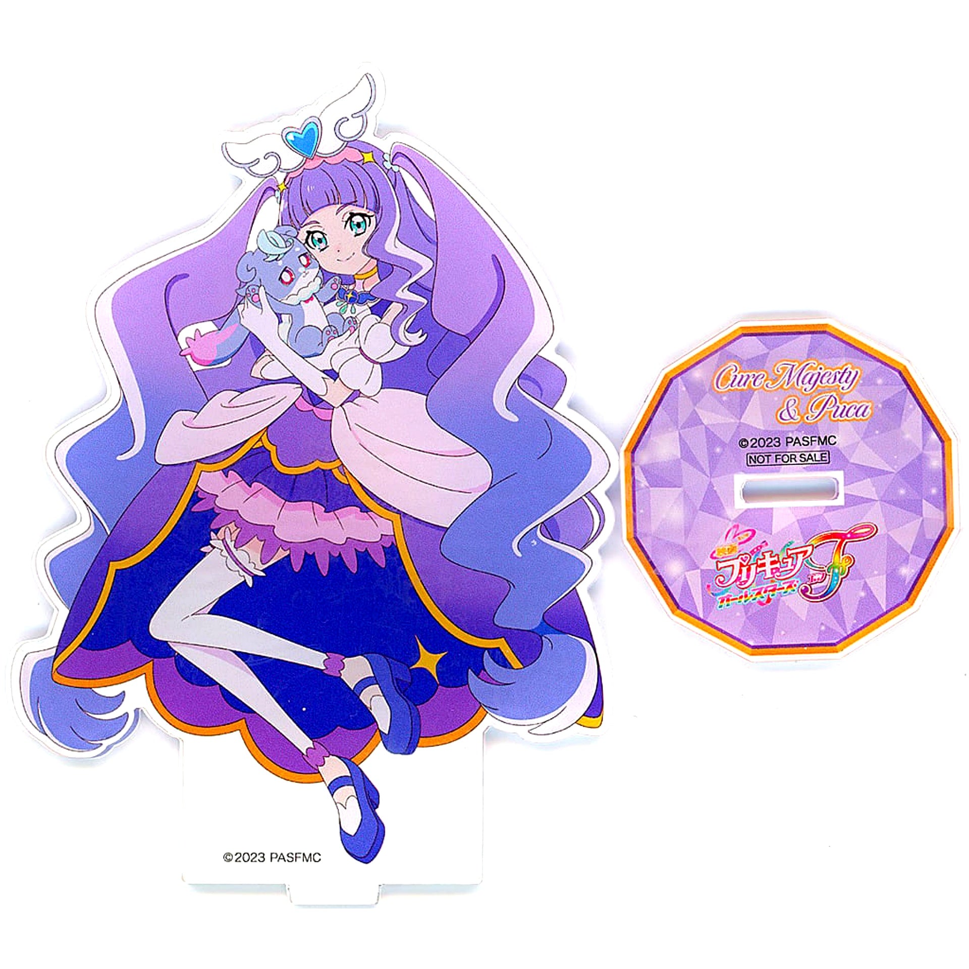 Cure Majesty and Puka Pretty Cure All Stars F Blu-ray/DVD Special Edition Participating Store Purchase Bonus Newly Illustrated Acrylic Stand [USED]