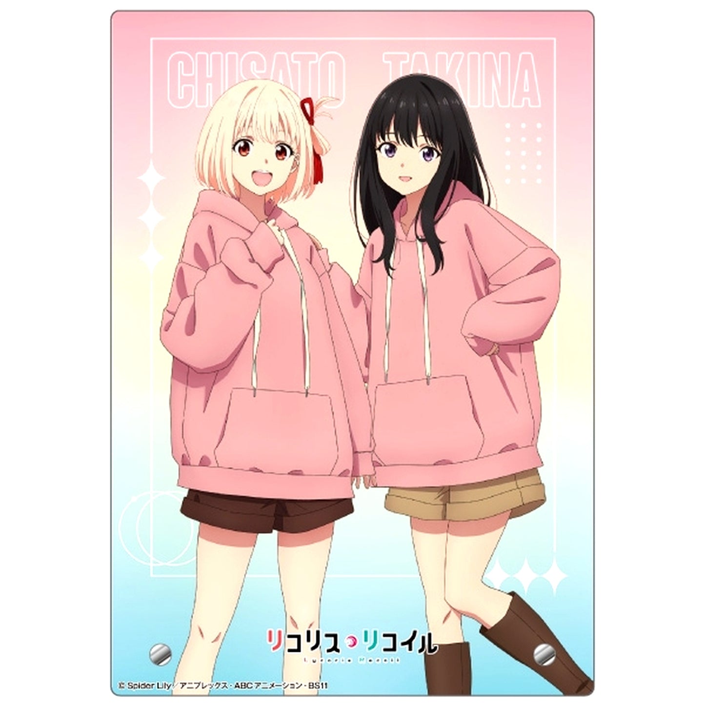 Chisato Nishikigi & Takina Inoue Matching Hoodie Ver. Lycoris Recoil Double-Layer Acrylic Art Stand [USED]