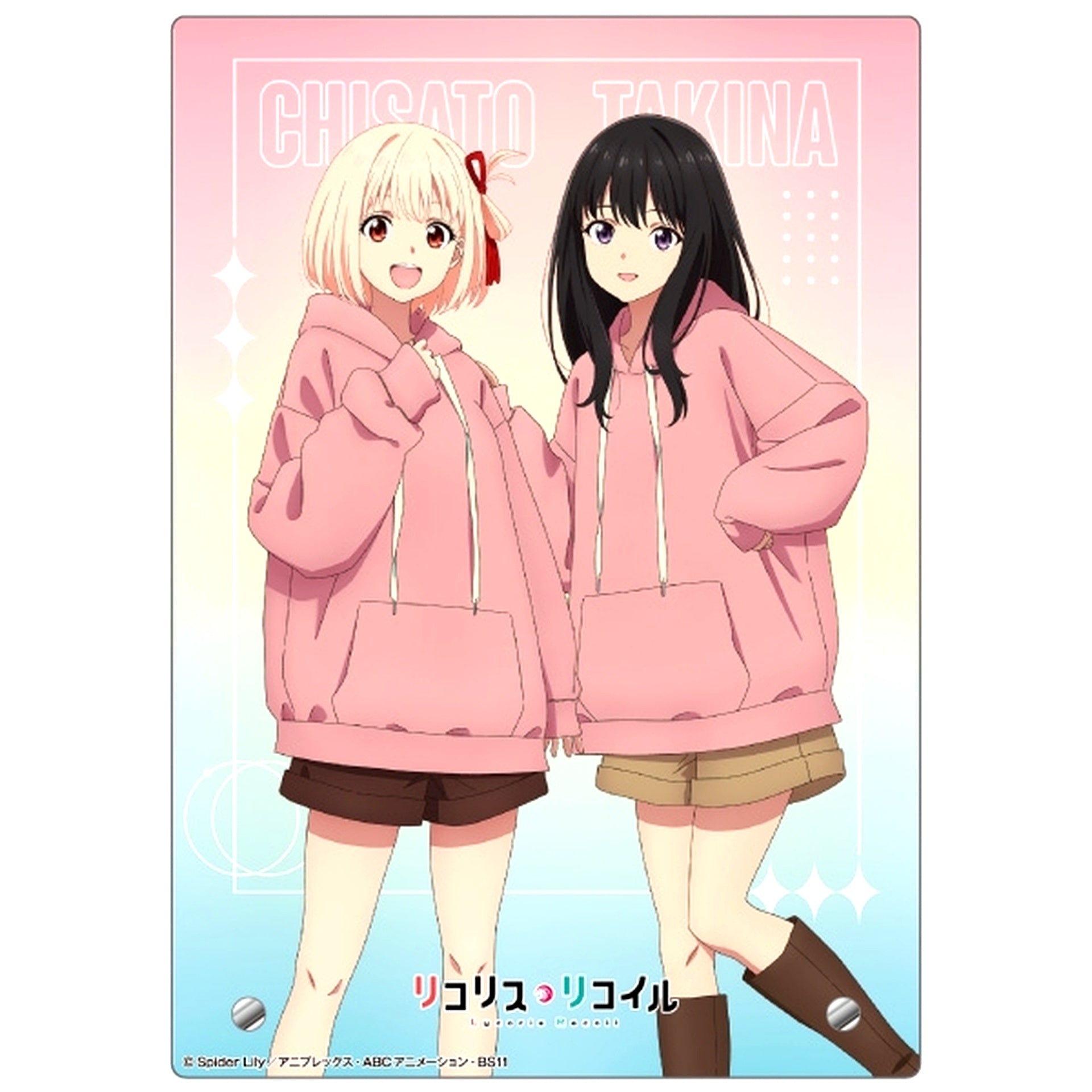 Chisato Nishikigi & Takina Inoue Matching Hoodie Ver. Lycoris Recoil Double-Layer Acrylic Art Stand [USED]