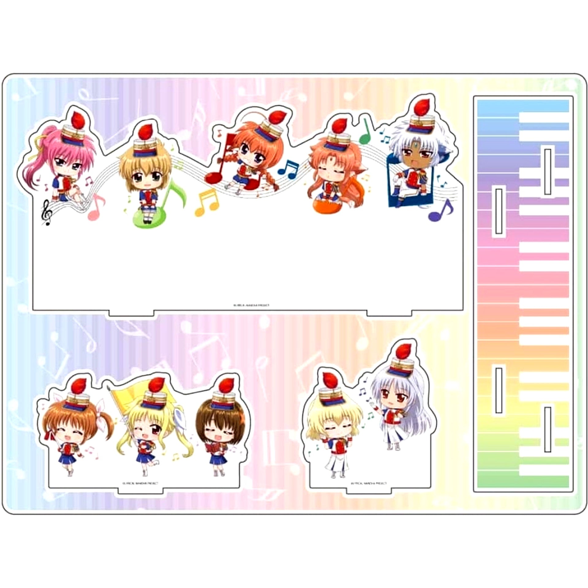 02. Acrylic Diorama Musical Note Ver. Mini Character Illustration Magical Girl Lyrical Nanoha Series [USED]
