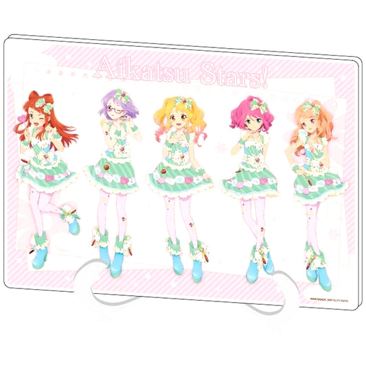 Group Design 01 Aikatsu Stars! Illustration A5 Size Acrylic Art Board [USED]