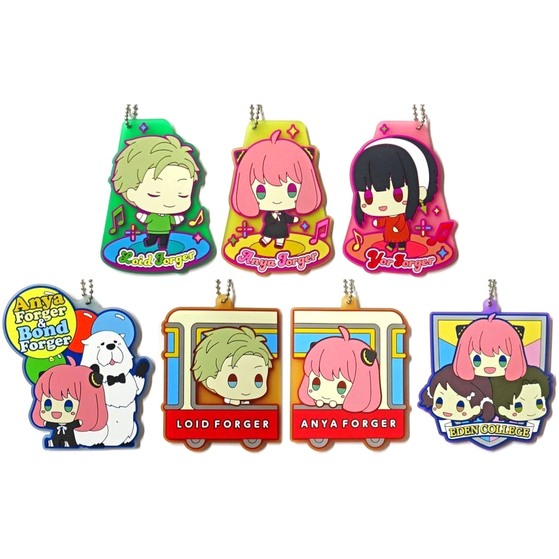 SPY x FAMILY Loid Forger & Others All 7 Types Set Ichiban Kuji Take Me With You! Clear Rubber Charm Prize H [USED]