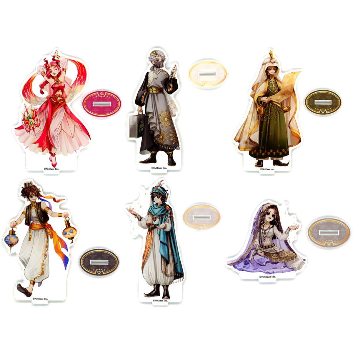 Set of 6 Identity V WORLD TRAVEL Arabian Trading Acrylic Stand SURVIVOR [USED]