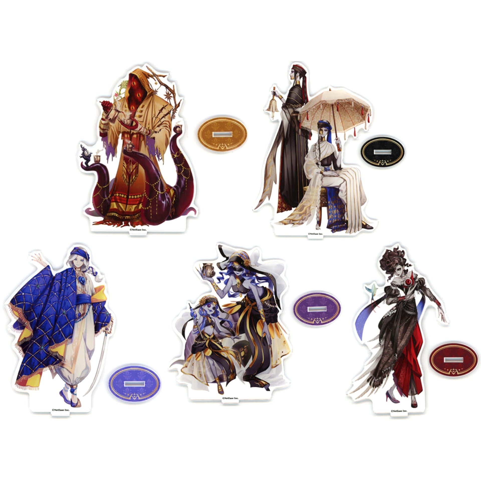 Identity V The Feaster & Others All 5 Types Set World Travel Arabian Trading Acrylic Keychain Hunter Acrylic Stands [USED]