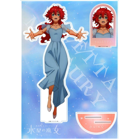 Suletta Mercury Mobile Suit Gundam: The Witch from Mercury MEGA Acrylic Stand Dress ver. TSUTAYA POP UP SHOP Part 2 [USED]