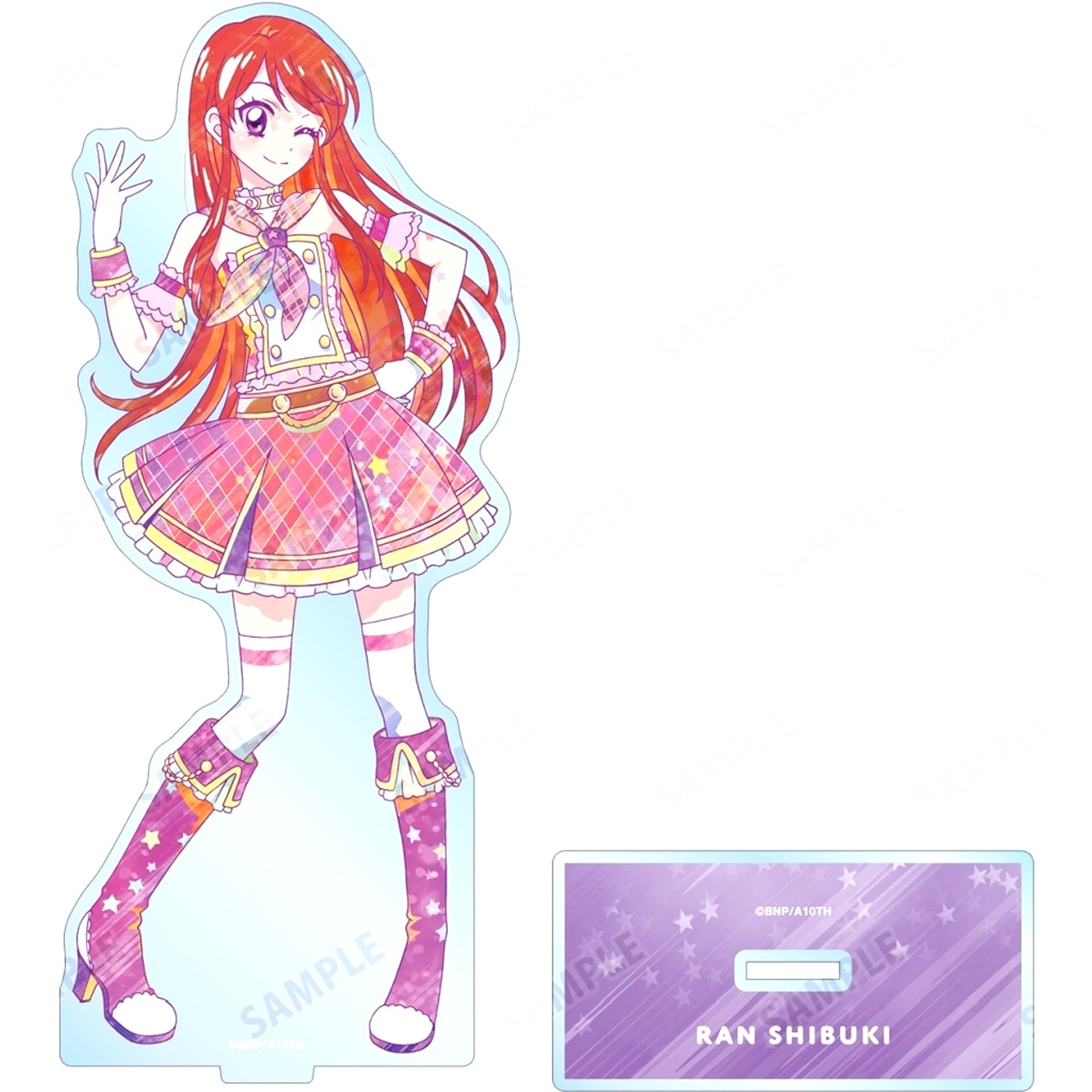 Ran Shibuki Ani-Art clear label BIG Acrylic Stand Aikatsu! 10th STORY STARWAY to the Future [USED]