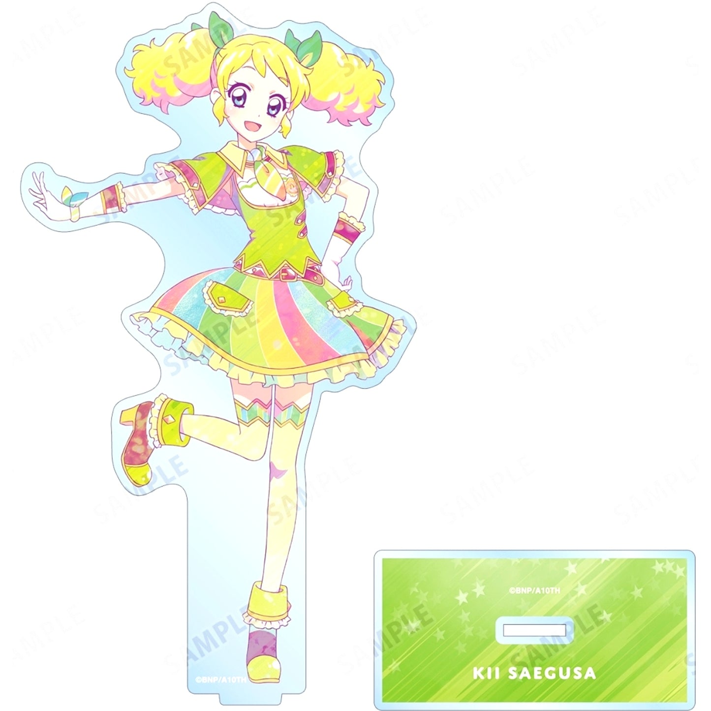 Kii Saegusa Ani-Art clear label BIG Acrylic Stand Aikatsu! 10th Story Starway to the Future [USED]