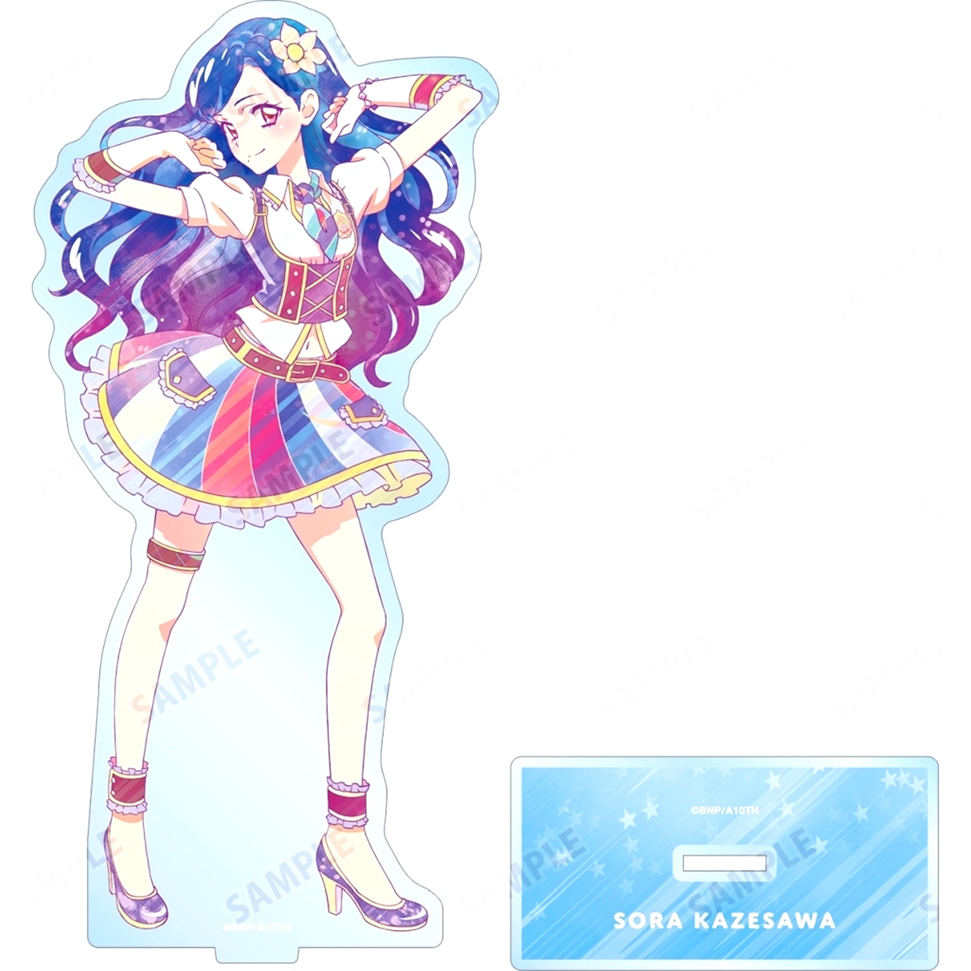 Sora Kazesawa Ani-Art clear label BIG Acrylic Stand Aikatsu! 10th STORY STARWAY to the Future [USED]