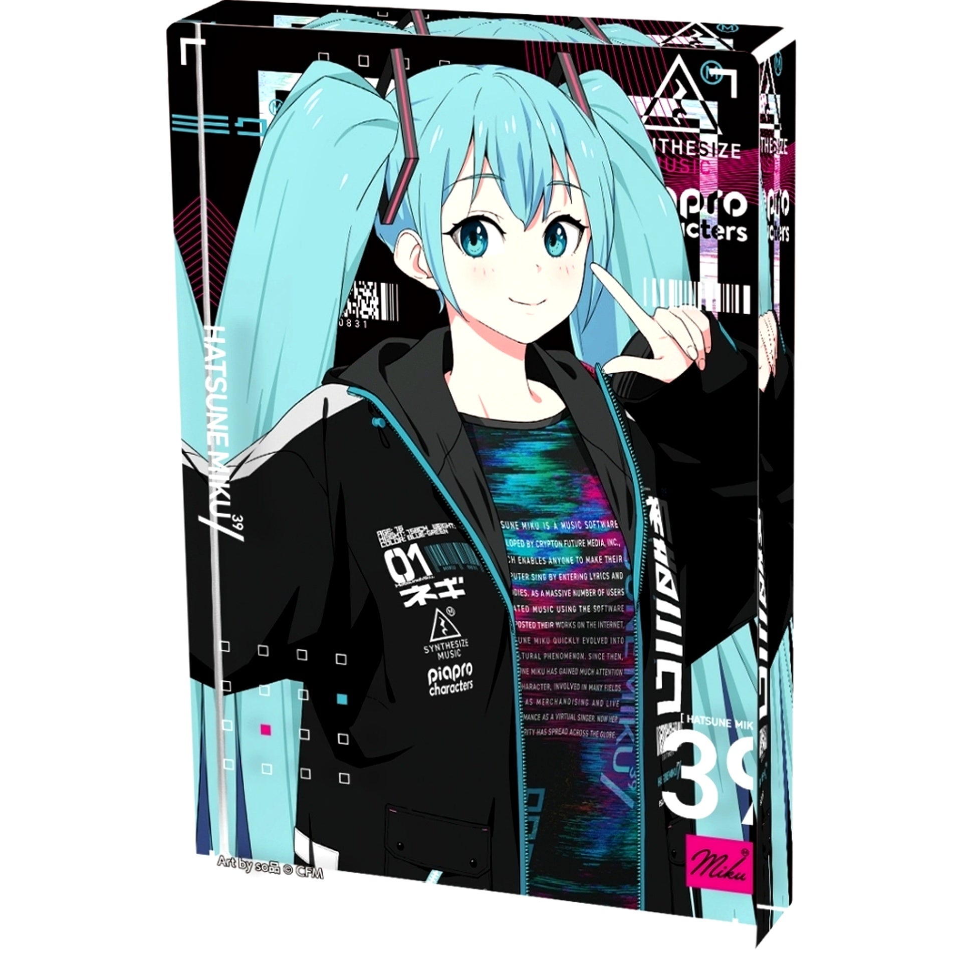 Hatsune Miku VOCALOID HATSUNE MIKU EXPO 10th Anniversary Tech Fashion Ver. Art by so-hin Illustration Acrylic Block [USED]