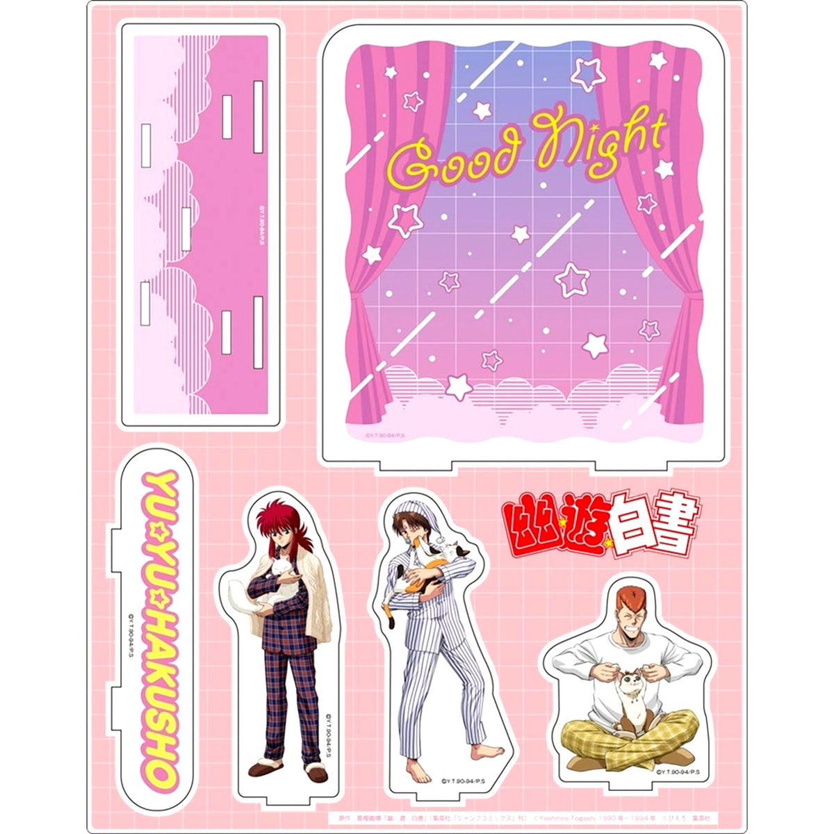 Group B. Blue Pink Goodnight Ver. Yu Yu Hakusho Illustration Acrylic Diorama [USED]
