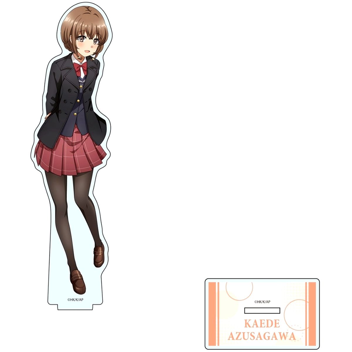 Kaede Azusagawa Hand-drawn Big Acrylic Stand Rascal Does Not Dream of a Knapsack Kid [USED]