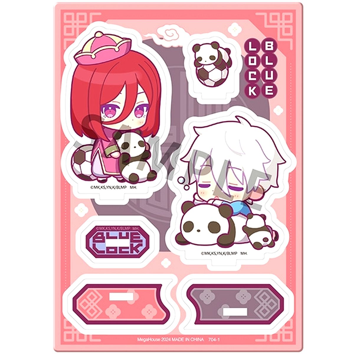 Seishiro Nagi & Hyoma Chigiri Panda & Dim Sum Ver. Buddycolle Acrylic Stand Blue Lock: Episode Nagi [USED]