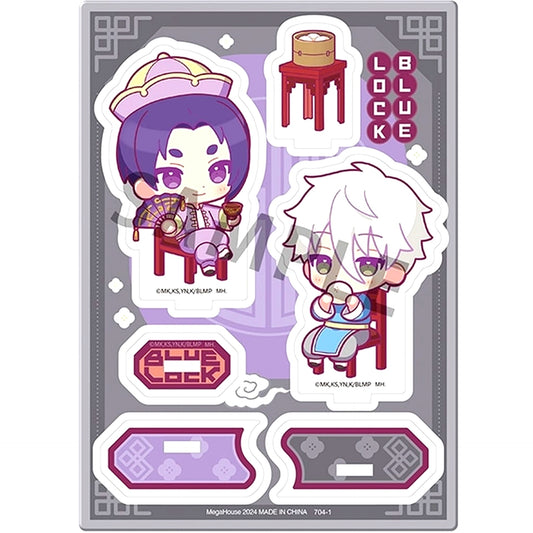 Seishiro Nagi and Reo Mikage Yum Cha D. Panda and Yum Cha Ver. Buddy Colle Acrylic Stand BLUE LOCK The Movie EPISODE Nagi [USED]
