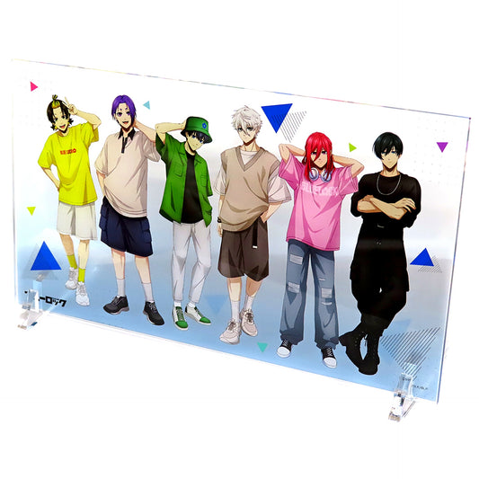 Group Illustration Acrylic Panel Casual Clothes Ver. Blue Lock Grand Dissection Exhibition POP UP STORE [USED]