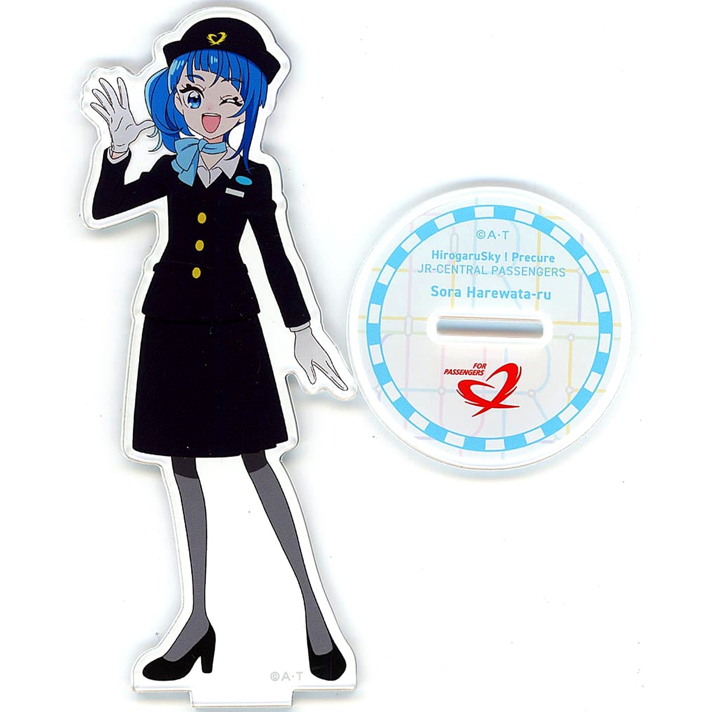 Sora Harewataru Hirogaru Sky! Precure x JR Tokai Passengers Pop Up Acrylic Stand JR Tokai ver [USED]