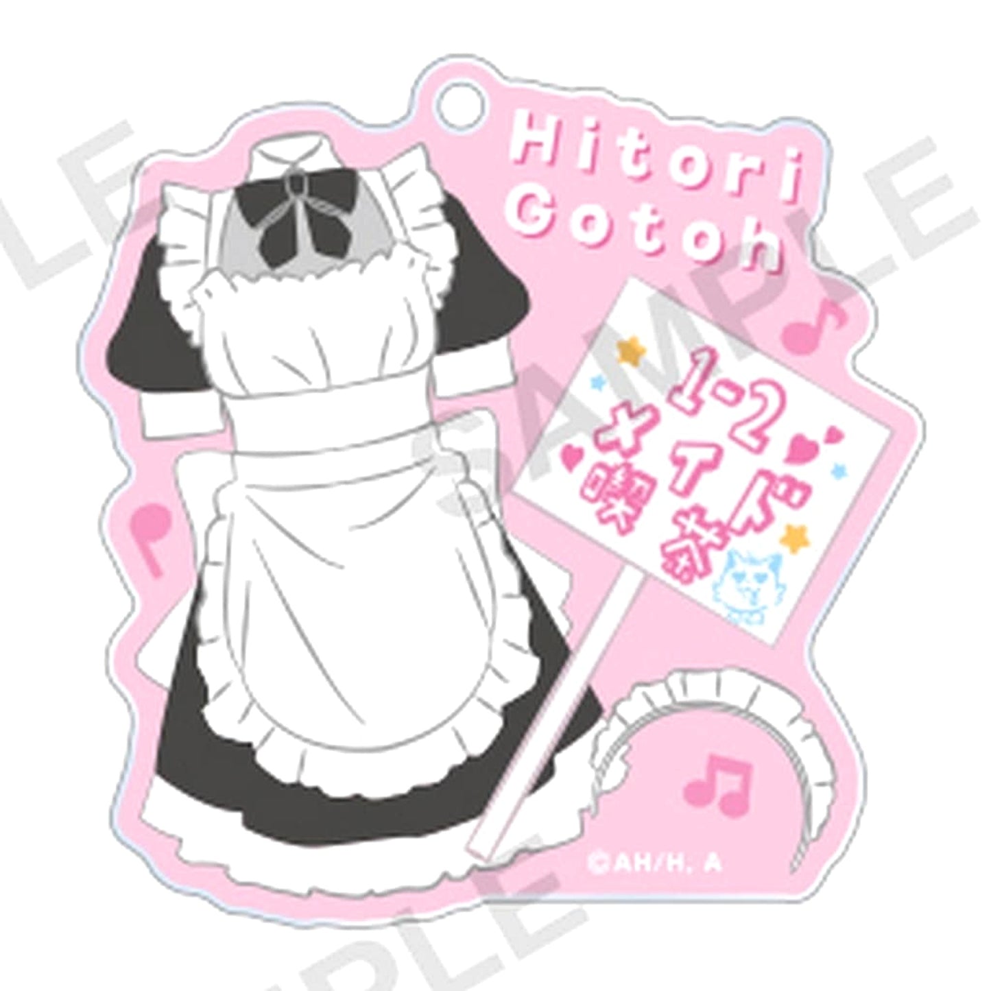 Bocchi The Rock! Hitori Goto Maid Cafe Trading Acrylic Keychains Motif Ver. Keychains [USED]