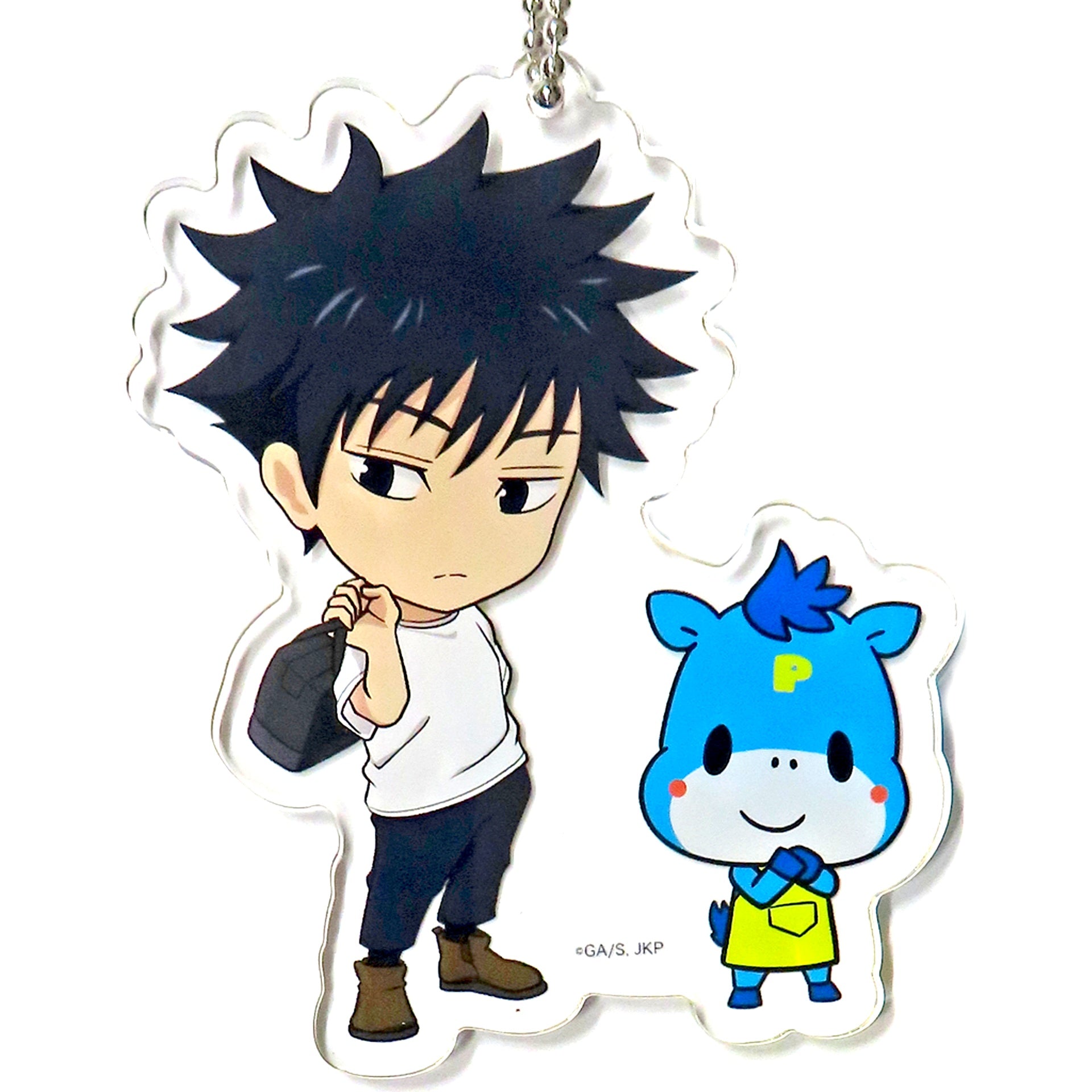 Megumi Fushiguro Jujutsu Kaisen Pony Cleaning Blind Mini Chara Acrylic Keychain [USED]