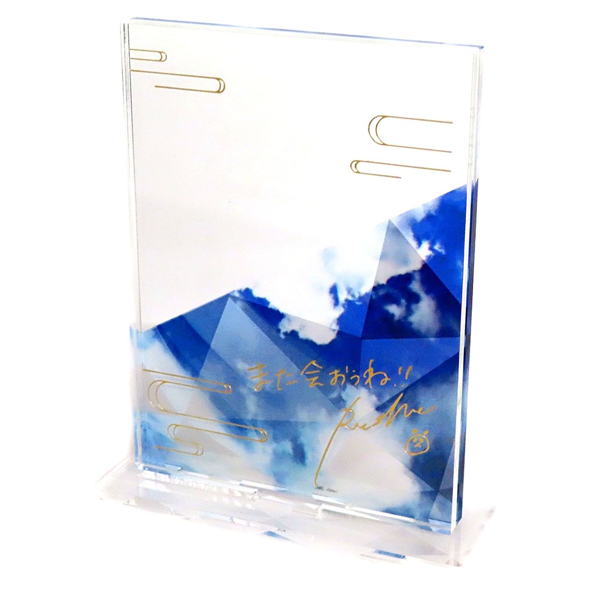 Ryushen Acrylic Stand to Display Cheki with Reproduced Handwritten Message Virtual YouTuber Nijisanji Ryushen 1st LIVE Ryushen First Press Limited Edition Bundled Bonus Blu-ray & DVD Bonus Item [USED]