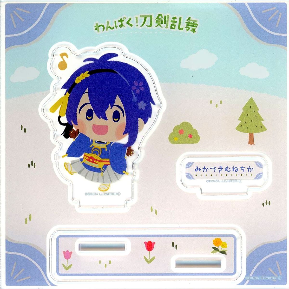 Mikazuki Munechika Wanpaku! Touken Ranbu DMM Scratch! Acrylic Stand Plate Round 1 Prize C-1 [USED]