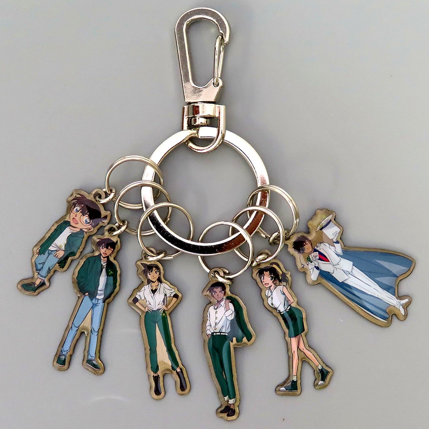 Group Detective Conan The Million-dollar Pentagram 6-Part Keychain Movie Goods [USED]