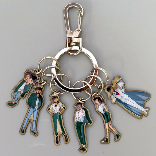 Group Detective Conan The Million-dollar Pentagram 6-Part Keychain Movie Goods [USED]