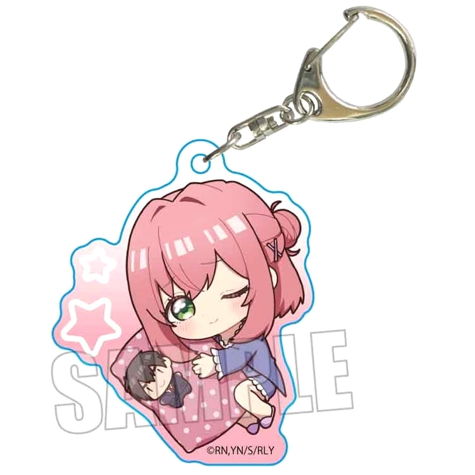 The 100 Girlfriends Who Really, Really, Really, Really, Really Love You Hakari Hanazono Good Night Ver. Gyugyutto Acrylic Keychain Keychains [USED]