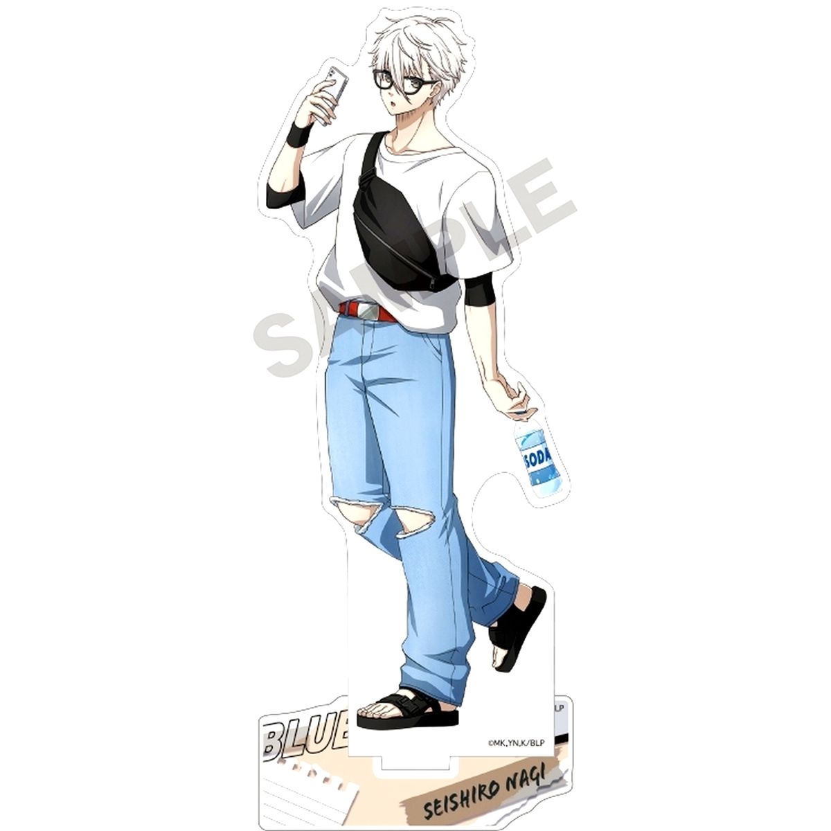 Seishiro Nagi Holiday Glasses Acrylic Stand Blue Lock [USED]