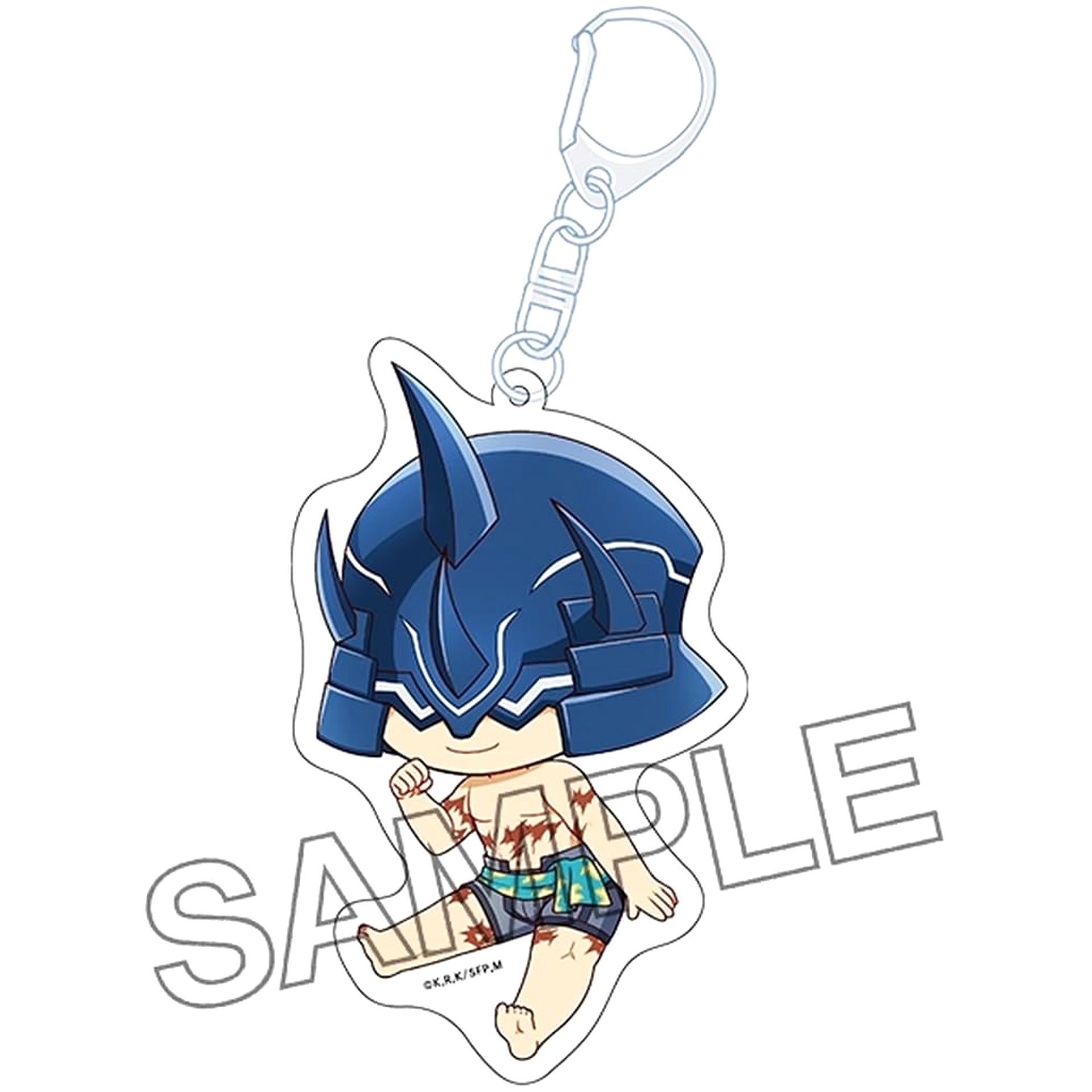 Shangri-La Frontier Sunraku Warring Horned Helmet Petanko Acrylic Keychain Vol.2 Keychains [USED]