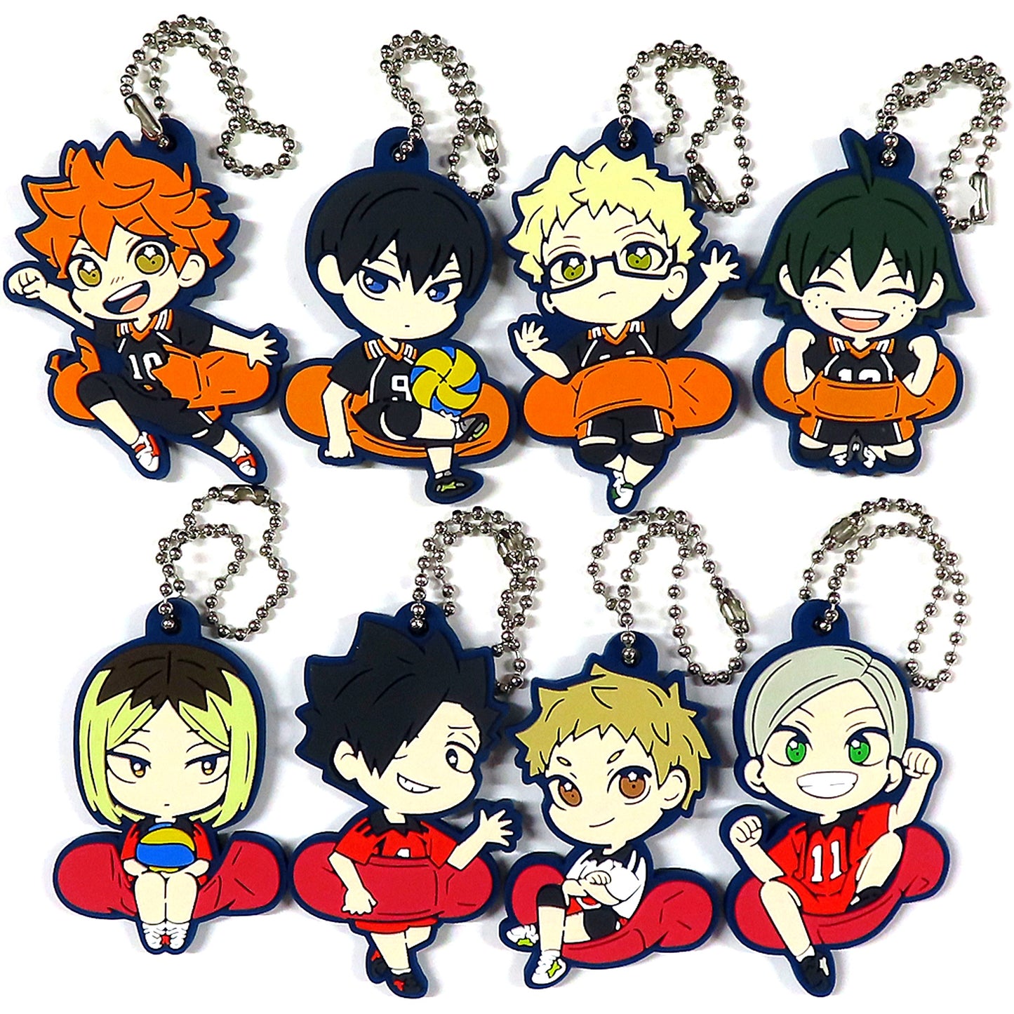Haikyu!! Chara Banchoko Rubber Mascot Set of 8 [USED]