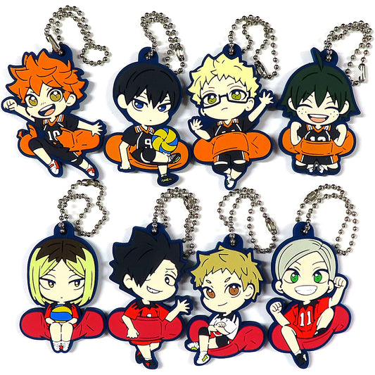 Haikyu!! Chara Banchoko Rubber Mascot Set of 8 [USED]