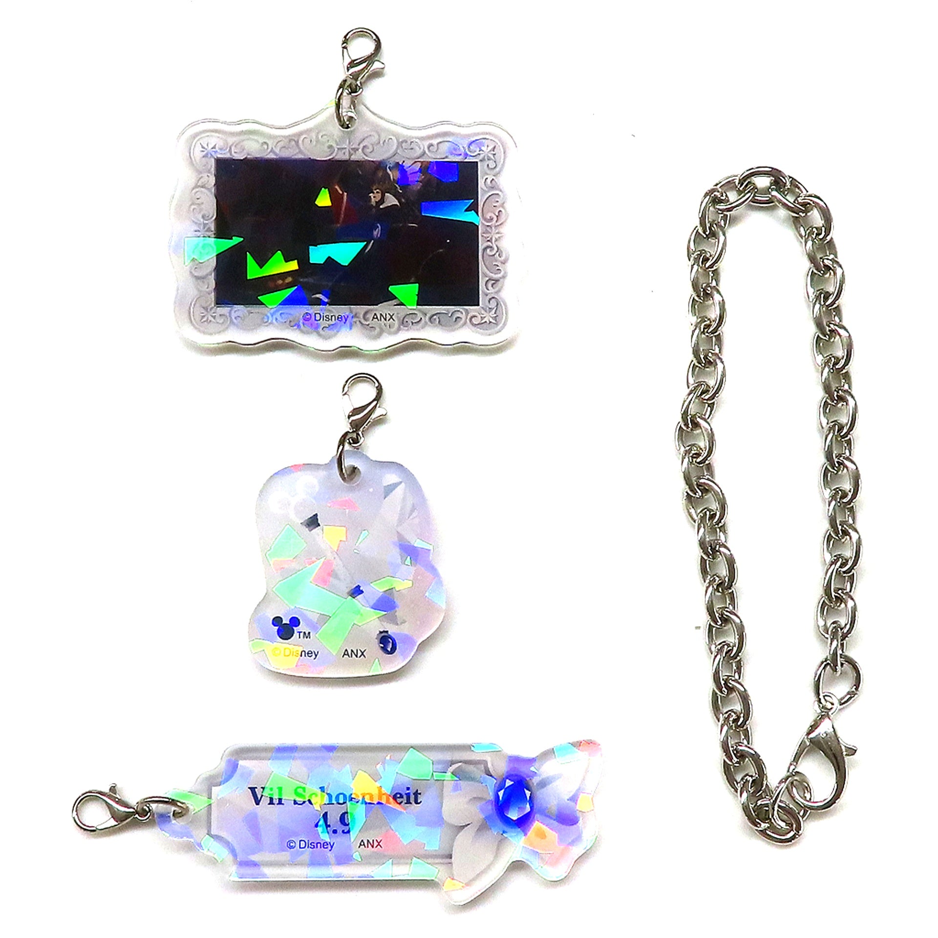 Vil Schoenheit Disney Twisted Wonderland Chain Hologram Acrylic Charm Vil Birthday Commemoration Goods [USED]