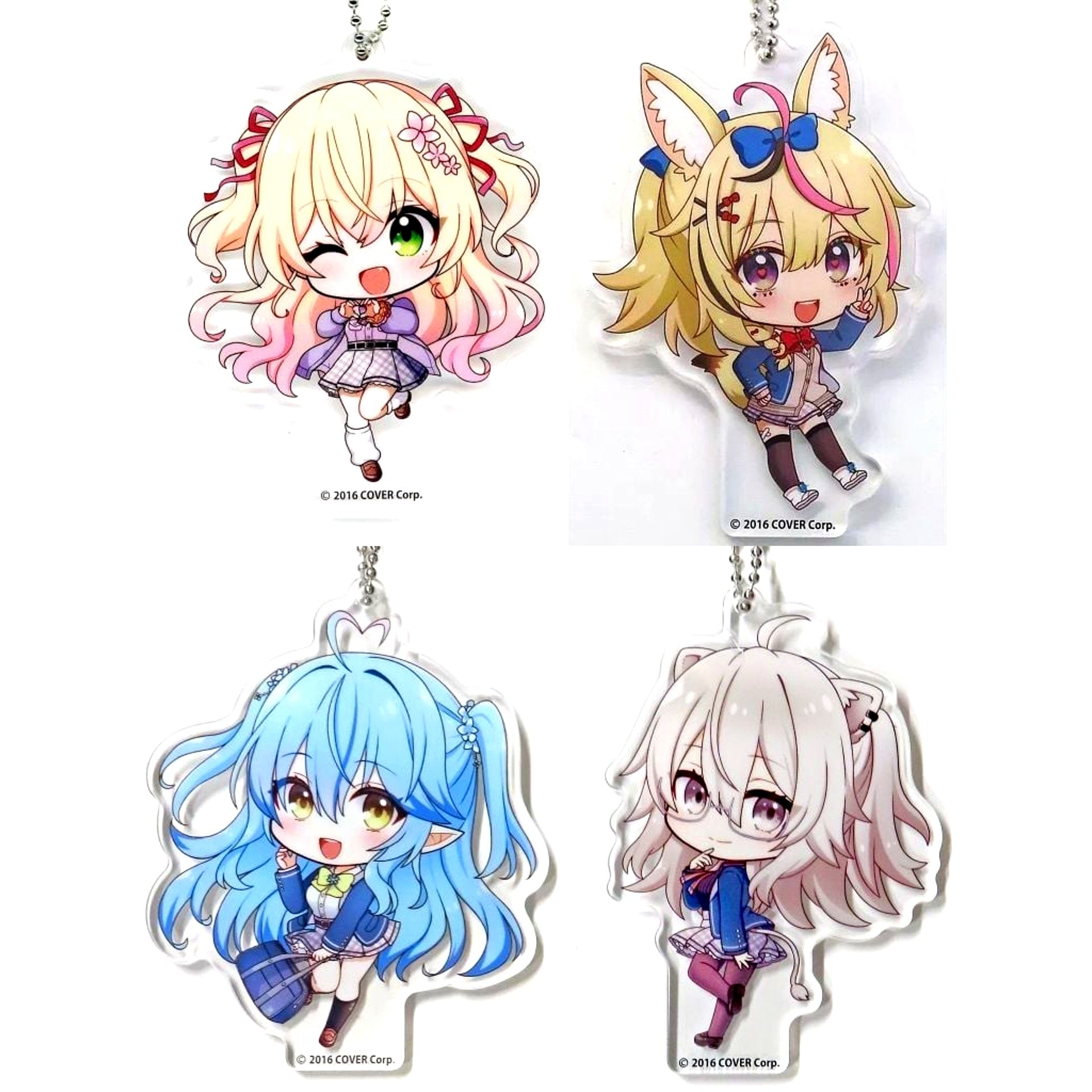 Set of 4 Hololive Deformed Acrylic Ball Chain After School NePoLaBo GiGO Ltd [USED]
