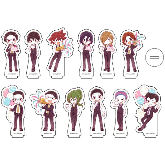 Set of 12 Yowamushi Pedal Limit Break Acrylic Petit Stand 12. Party Ver. GraffArt Illustration [USED]