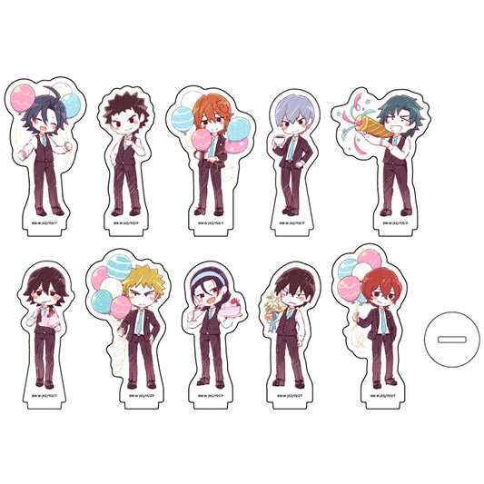 Set of 10 Yowamushi Pedal Limit Break Acrylic Petit Stand 13. Party Ver. GraffArt Illustration [USED]
