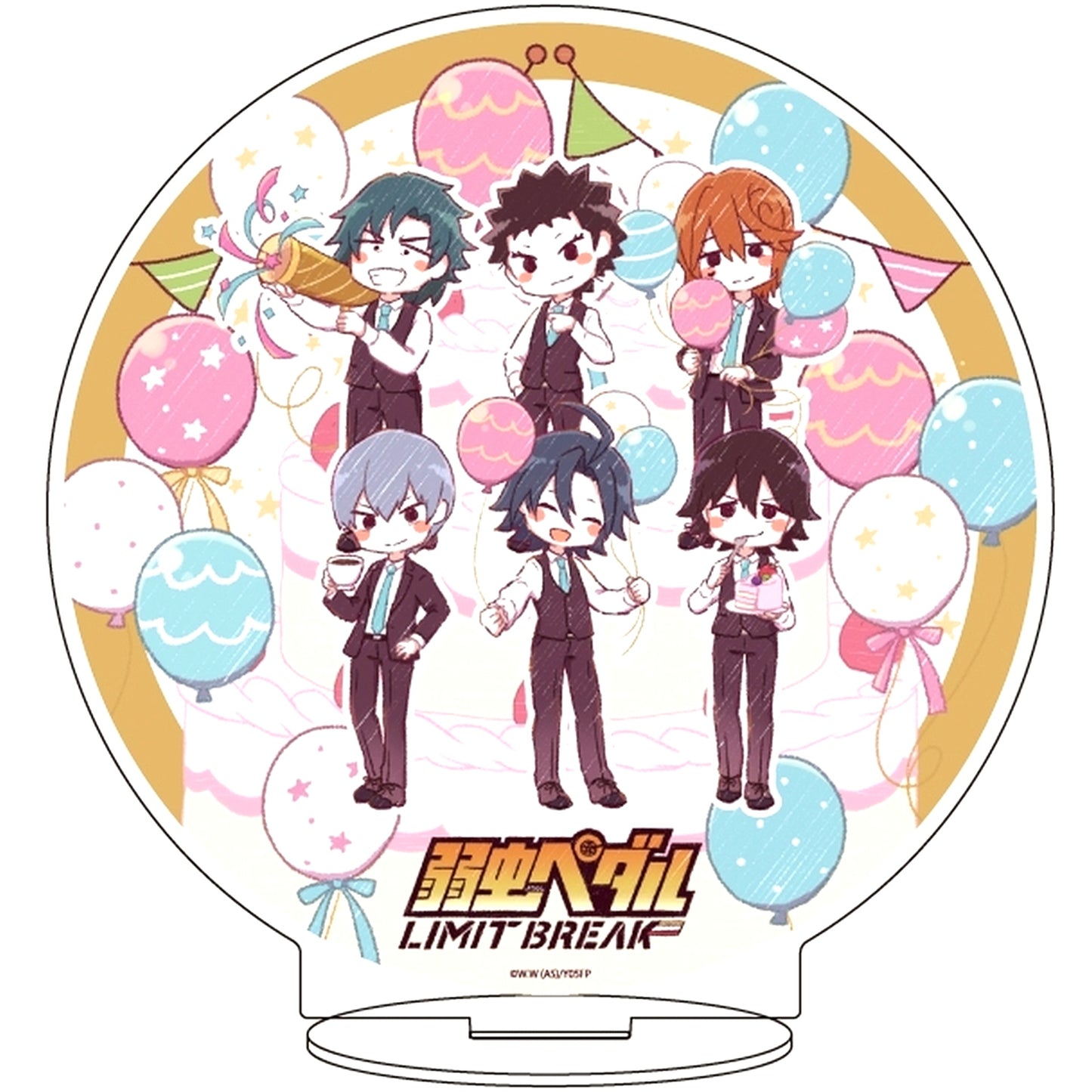 50. Group Design B Party Ver. GraffArt Illustration Acrylic Stand Yowamushi Pedal LIMIT BREAK [USED]