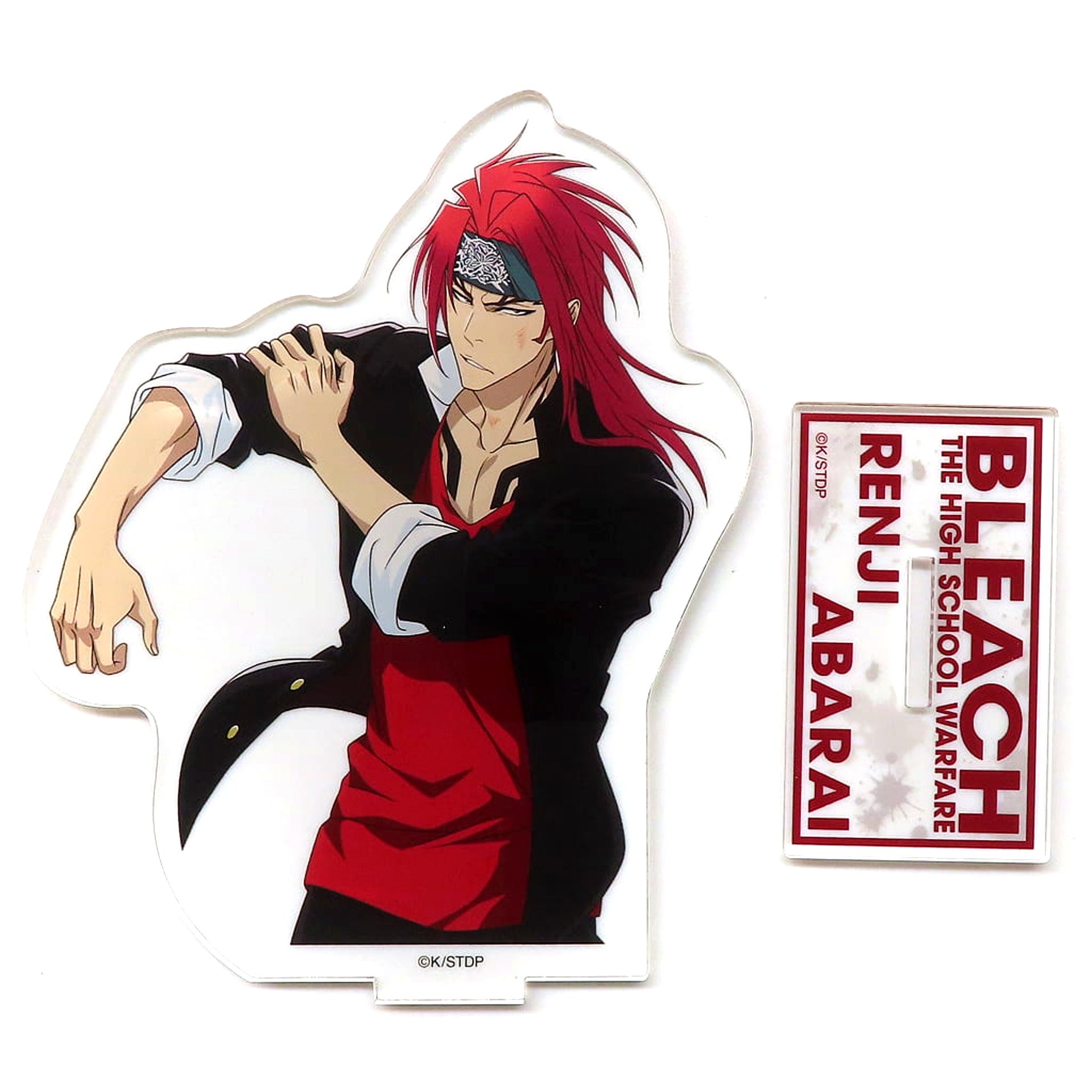 Renji Abarai BLEACH Acrylic Stand Yokohama Landmark Tower THE HIGH SCHOOL WARFARE in Cafe Fan Base [USED]