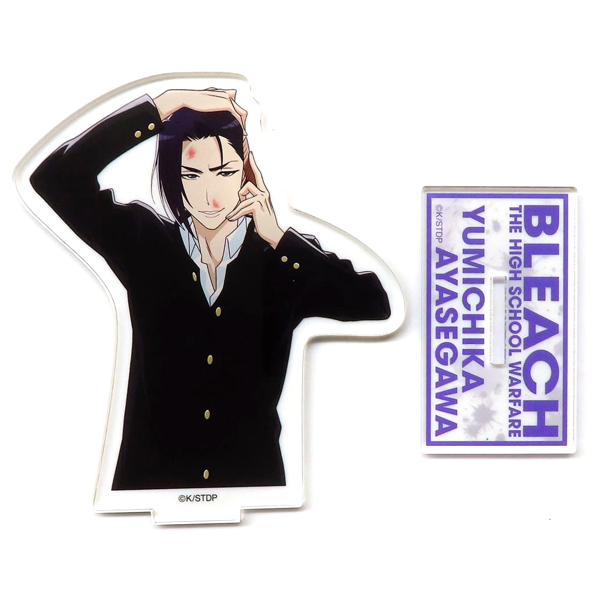 Yumichika Ayasegawa BLEACH Acrylic Stand Yokohama Landmark Tower THE HIGH SCHOOL WARFARE in Cafe Fan Base [USED]