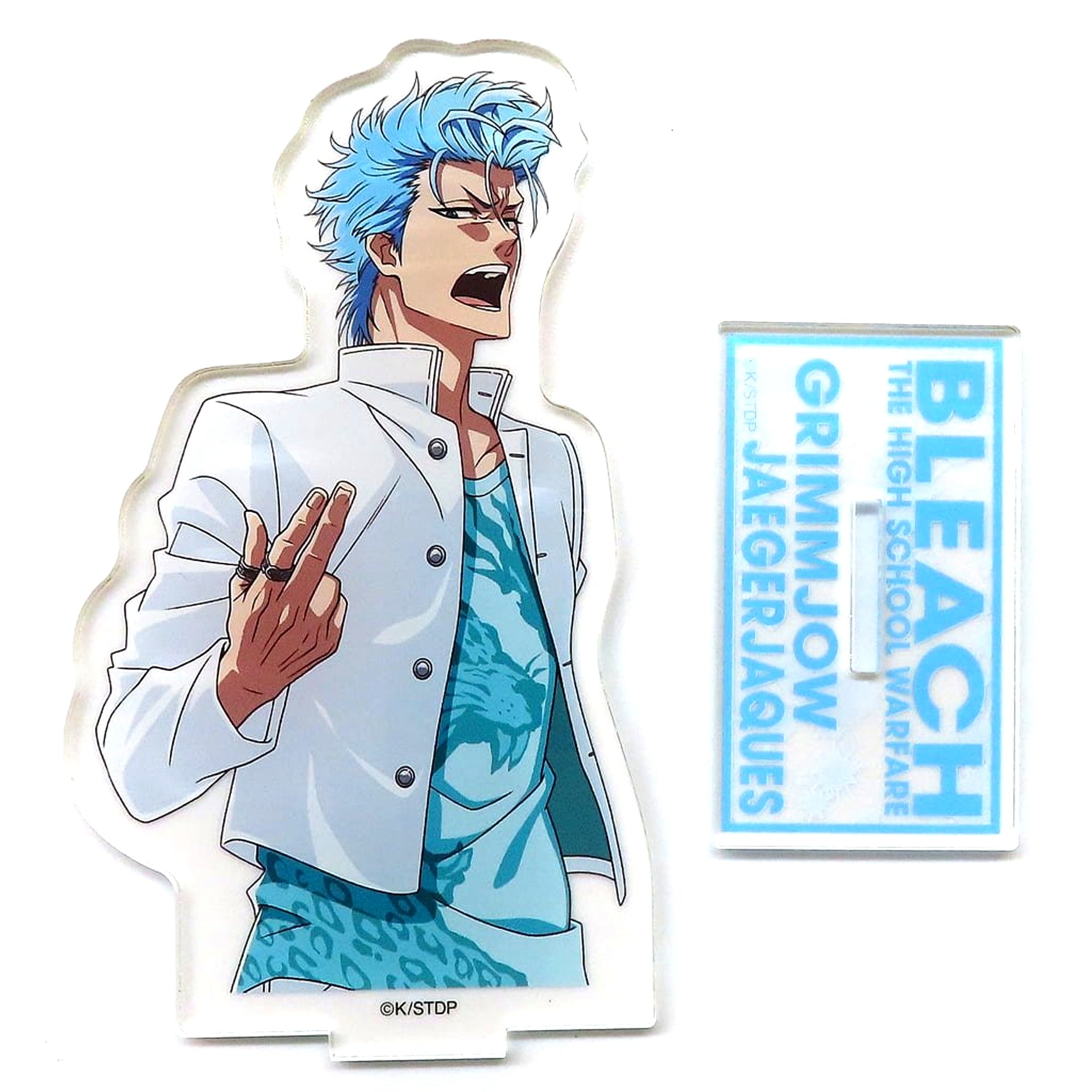 Grimmjow Jaegerjaquez BLEACH Acrylic Stand Yokohama Landmark Tower THE HIGH SCHOOL WARFARE in Cafe Fan Base [USED]