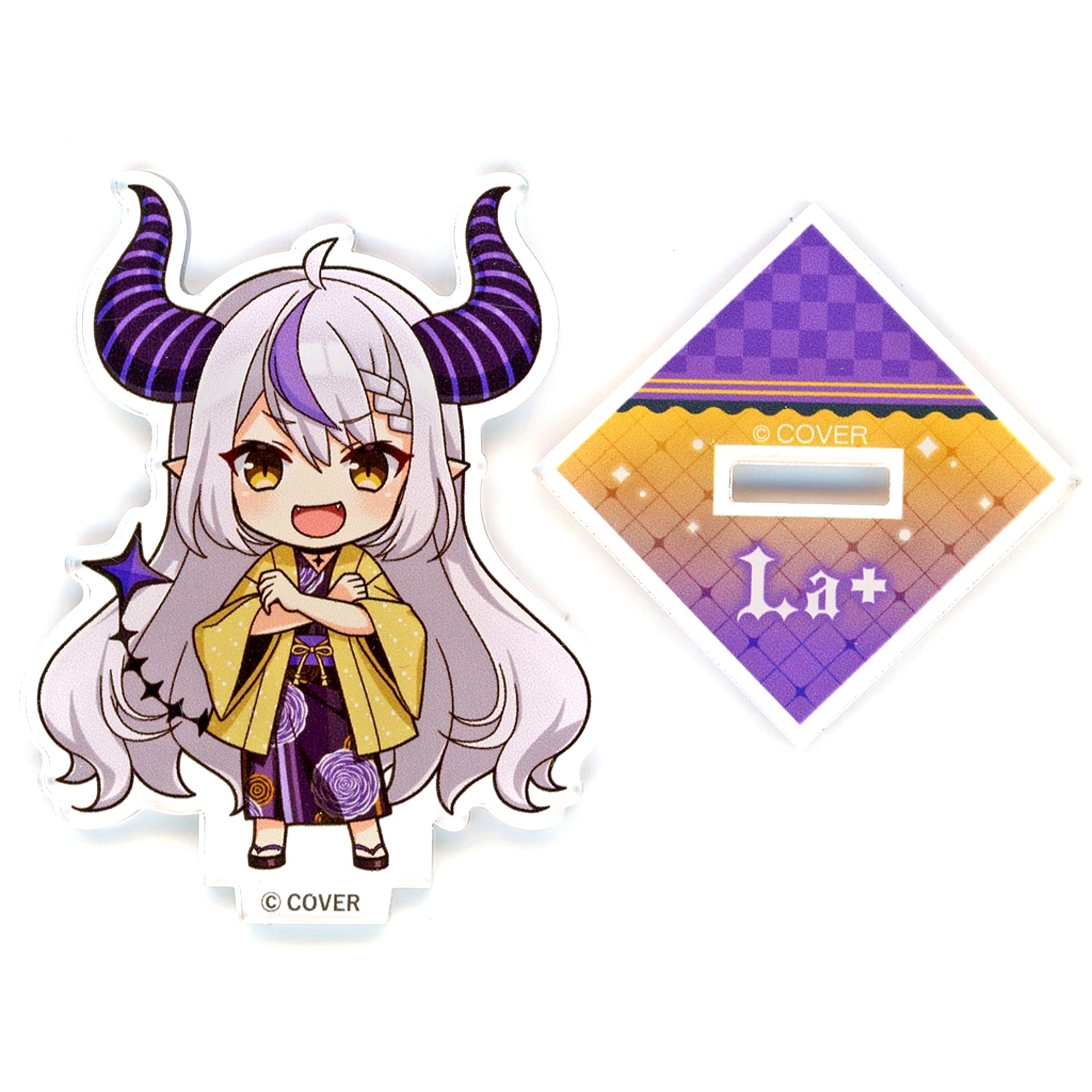 Laplus Darknesss VTuber Hololive x Gokurakuyu RAKU SPA Collabo 4th Furo Life Trading Acrylic Stand Mini Character Ver. [USED]