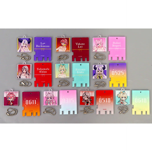 Set of 10 Hololive Trading Bath Lock Style Keychain Gokurakuyu RAKU SPA Collab 4th FlorLife [USED]