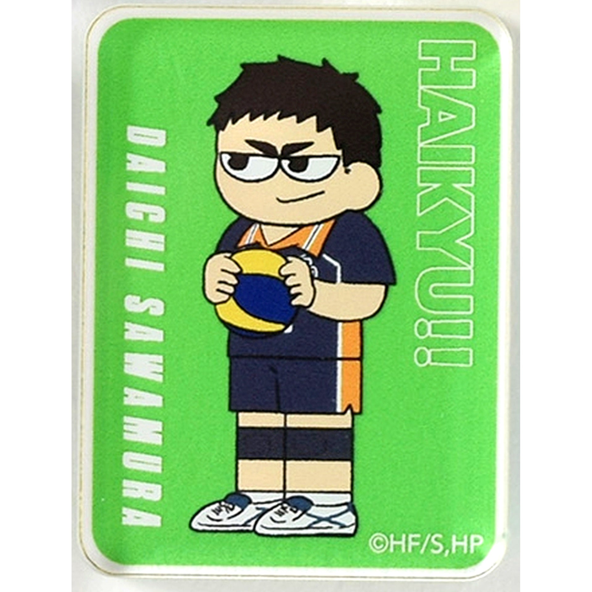Daichi Sawamura Haikyu!! Jirori Trading Acrylic Block - Karasuno Ver. [USED]