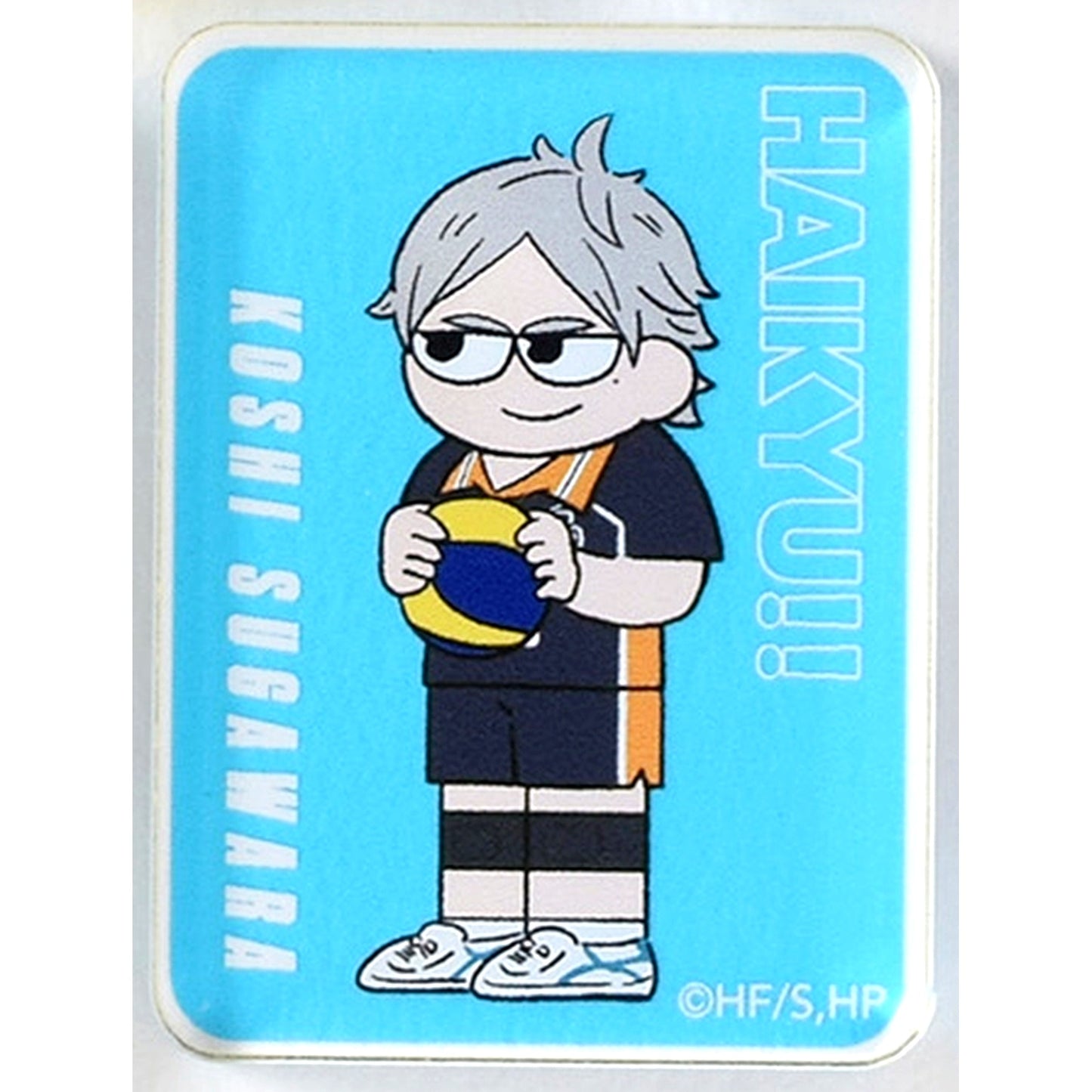 Koshi Sugawara Haikyu!! Jirori Trading Acrylic Block - Karasuno Ver. [USED]