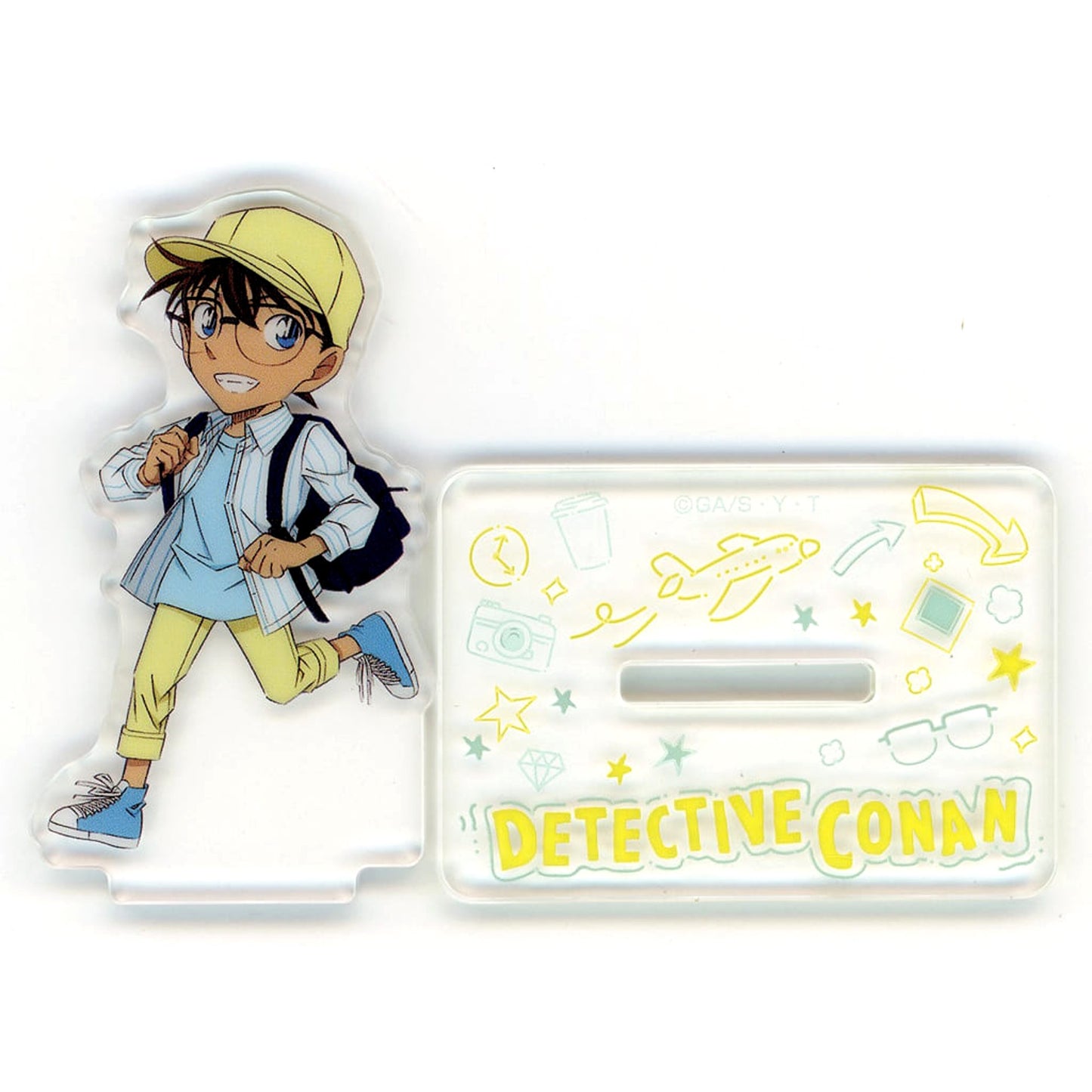 SEGA Lucky Kuji Detective Conan Good Day! Good Travel! Conan Edogawa Acrylic Stand Prize F Acrylic Stands [USED]