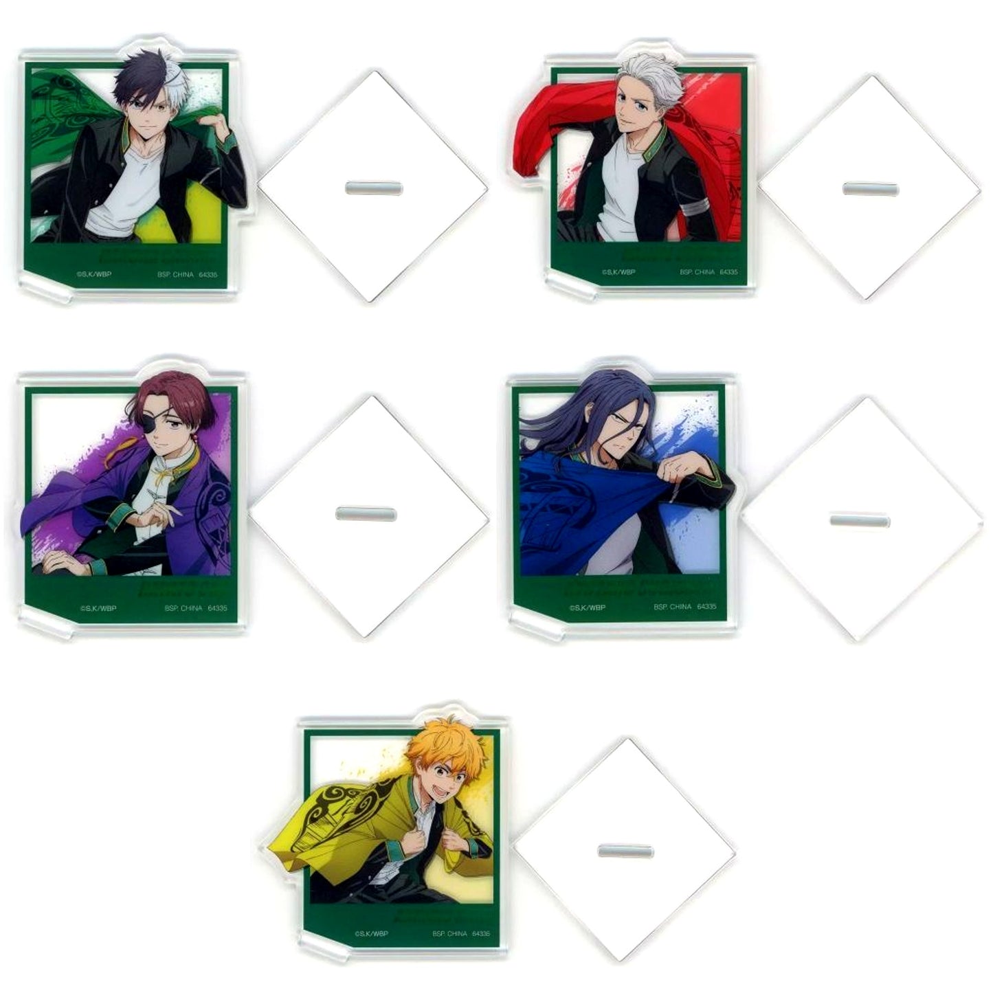 Set of 5 I Prize Ichiban Kuji WIND BREAKER Hero of the Town Acrylic Stand [USED]
