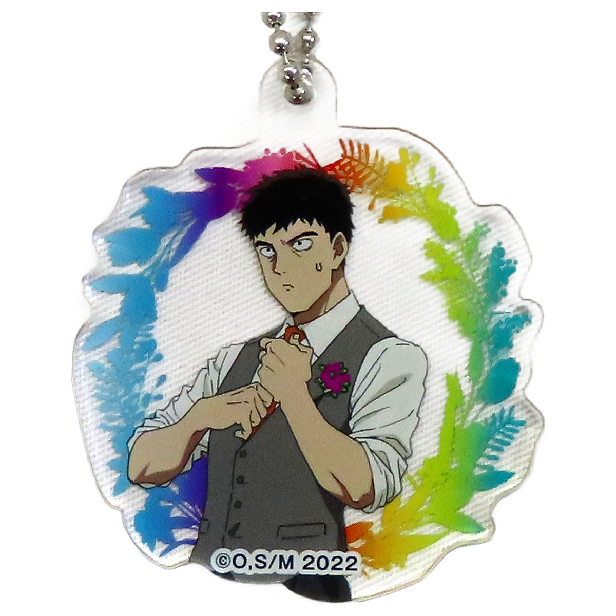 Mob Psycho 100 III Katsuya Serizawa Webkuji The Flowery Banquet Shucchousho! Acrylic Keychain Prize E Keychains [USED]