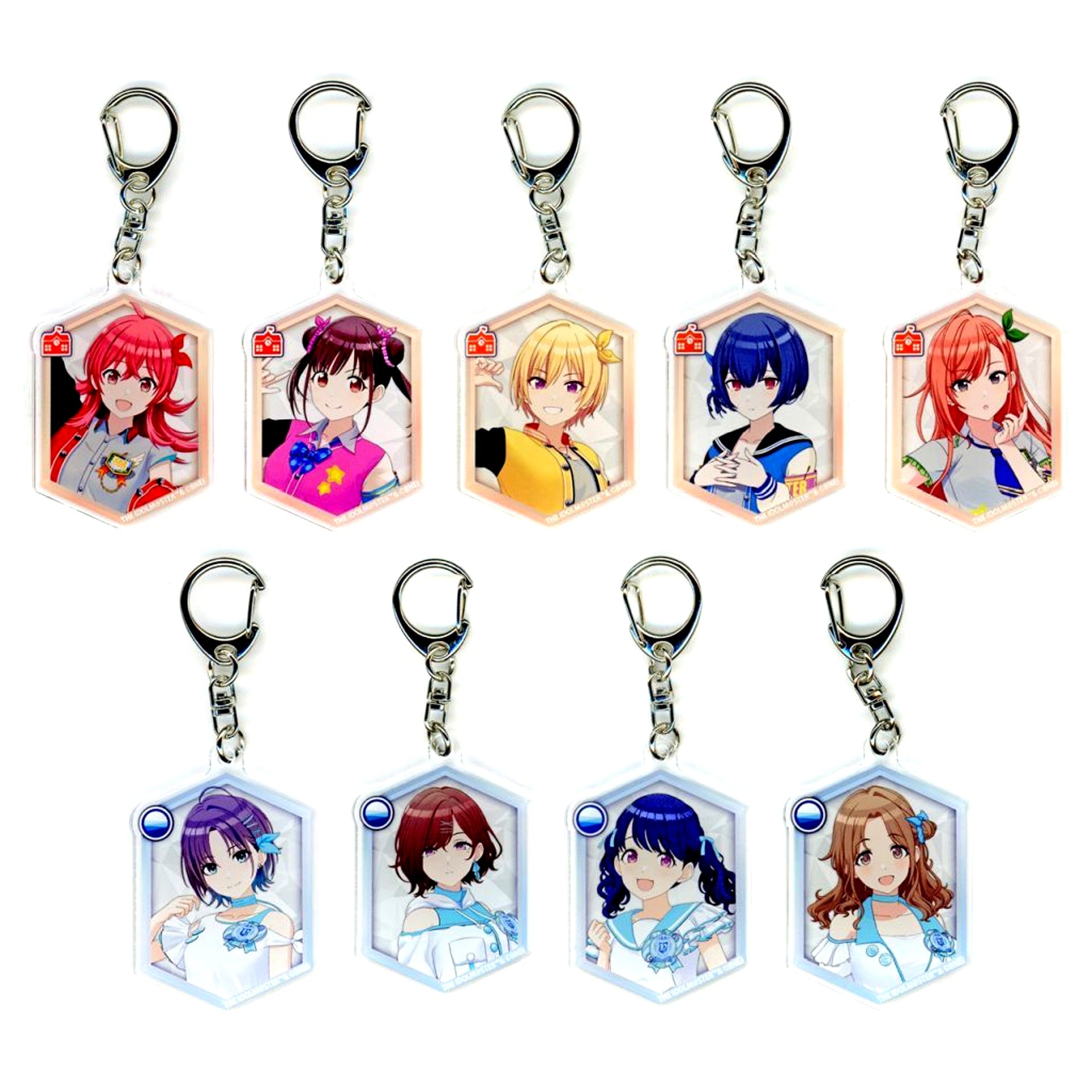 Set of 9 The Idolm@ster Shiny Colors Acrylic Keychain Collection Vol.3 [USED]