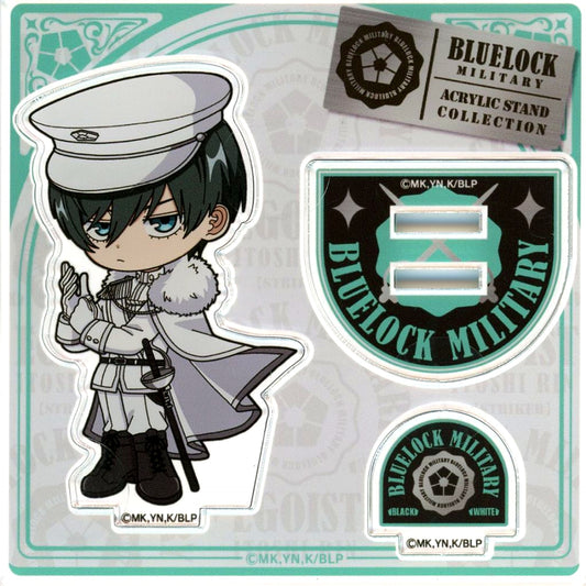 Rin Itoshi MILITARY Ver. Acrylic Stand Blue Lock x STELLAMAP CAFE Blue military & MILITARY POP UP SHOP in Bic Camera Animega x Sofmap Fair [USED]