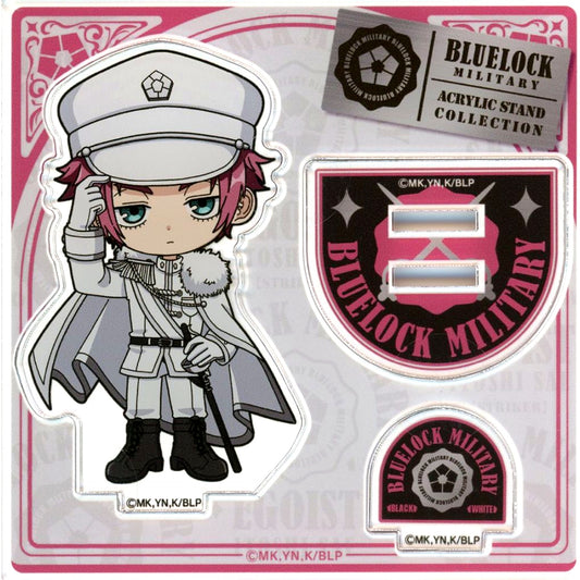 Sae Itoshi MILITARY Ver. Acrylic Stand Blue Lock x STELLAMAP CAFE Blue military & MILITARY POP UP SHOP in Bic Camera Animega x Sofmap Fair [USED]