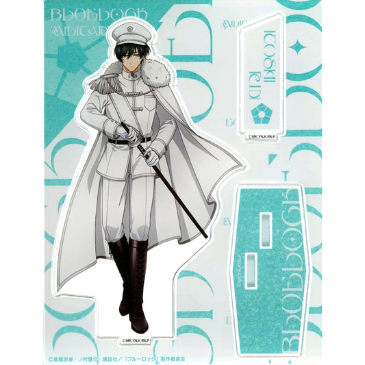 Rin Itoshi Blue military Ver. Big Acrylic Stand Blue Lock x STELLAMAP CAFE Blue military & MILITARY POP UP SHOP in Bic Camera Animega x Sofmap Fair [USED]